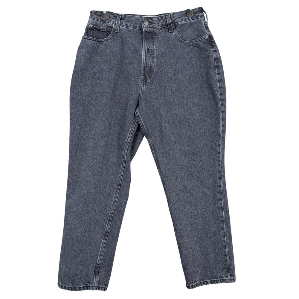 Everlane The Curvy 90s Cheeky Straight Jean Women 33 Ankle Organic Cotton Grey